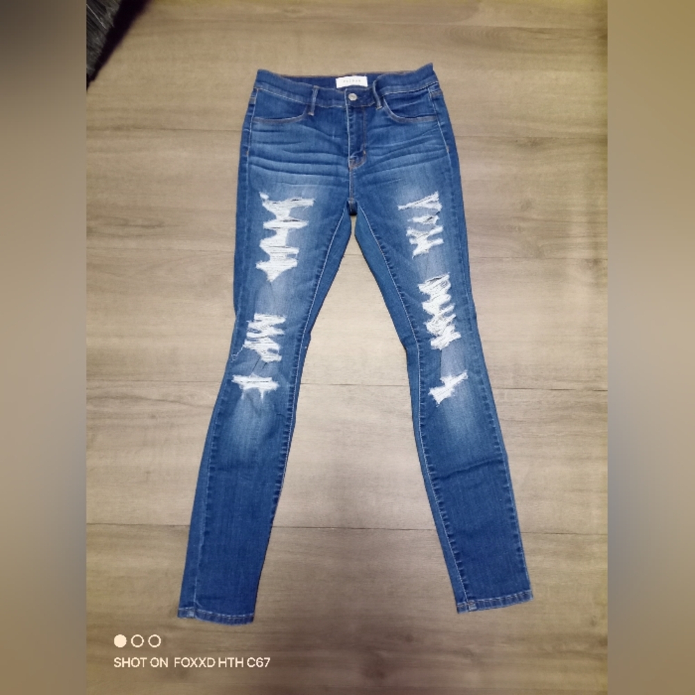 PacSun Blue Distressed Skinny Jeans